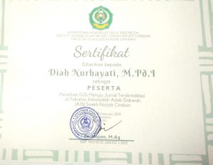 sertifikat jurnal