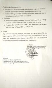 registrasi semester genap 2
